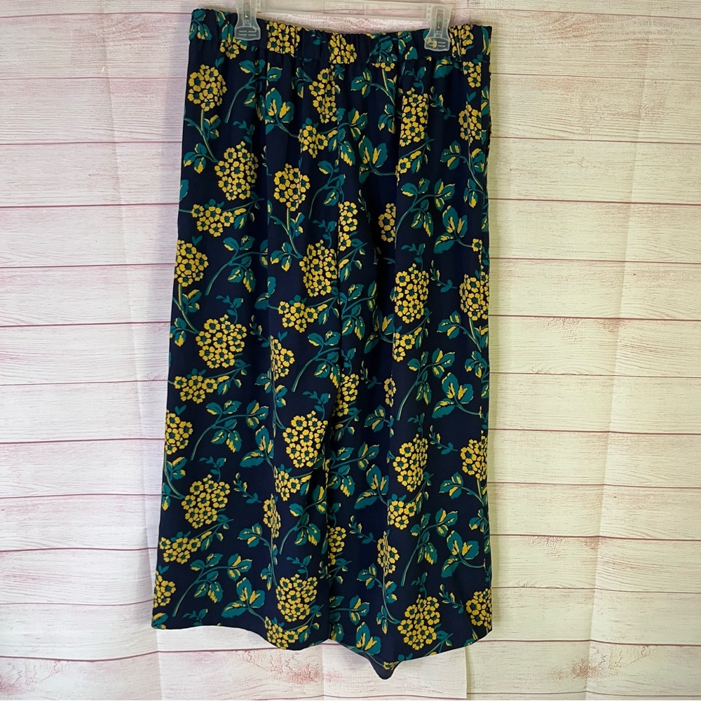J Crew Style K1110 Floral Wide Leg Cropped Pants Size 12‎ - Picture 8 of 8
